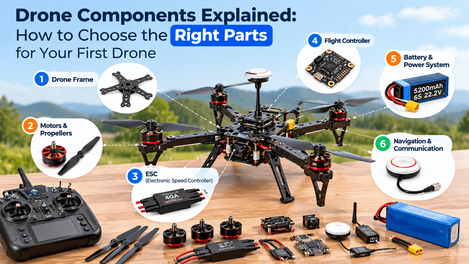 Drone Components Explained: How to Choose the Right Parts for Your First Drone